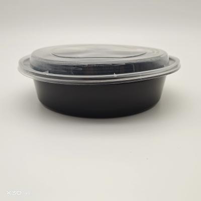 China Microwavable Black Plastic Food Container for sale