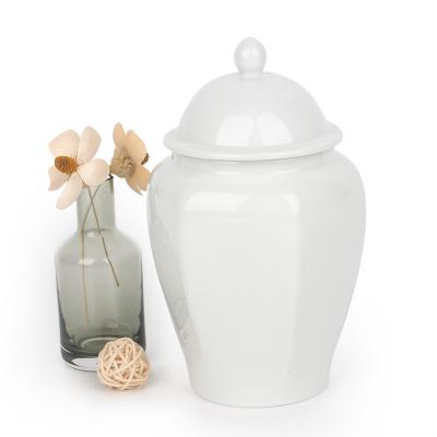 China American style 800ml white ceramic urn for pet cremation ashes container ceramic pet urn for ashes cremation sealed lid dog cat urn for pet for sale