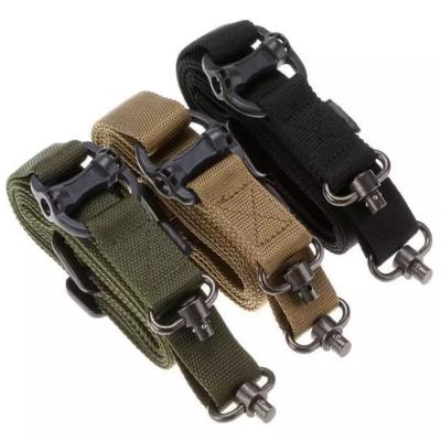 China Tactical Nylon Outdoor Sling Sling Tactical Rifle Sling QD Double Point Buckle Gun Rope Field Hunting Tactical Nylon Lanyard for sale