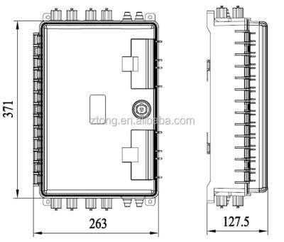 China Waterproof PC+ABS IP65 Best Selling Products In Alibaba Fiber Optic Box Body for sale