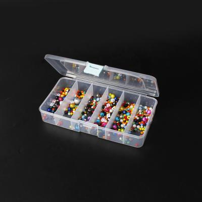 China 29587 6 Viable Compartments Bead Storage Box Nail Tips Storage Box 2pcs Pack for sale