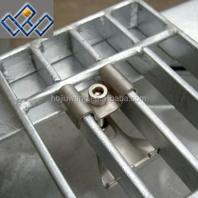 China Grating Fixing Hebei Anping Jiuwang ISO 9001 Carbon Steel Galvanized Grating Flange for sale