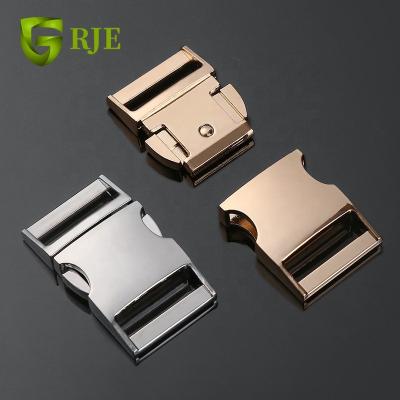 China 25mm Metal Buckle Use For Bag Inner Size 25mm Metal Curved Release Buckle Adjustment Safety Zinc Alloy Side Buckle for sale