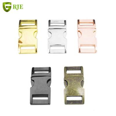 China Custom Loose Pet Solid Brass Coat Gold Quick Release Belt Metal Dog Collar Buckle for sale