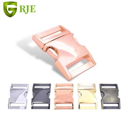 China Metal Curved Buckle Use For Bag Whosale Hardware Metal Side Quick Release Curved Buckles For Dog Collar for sale