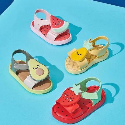 China Waterproof 2022 Mini Children's Jelly Shoes Avocado Children's Fruit Sandals for sale