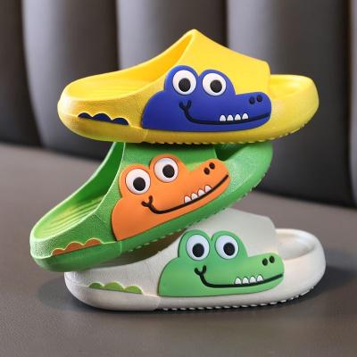 China New Summer Toddler EVA Cute Cartoon Design Outdoor Boys Lightweight Soft Slippers Flat Slippers for sale