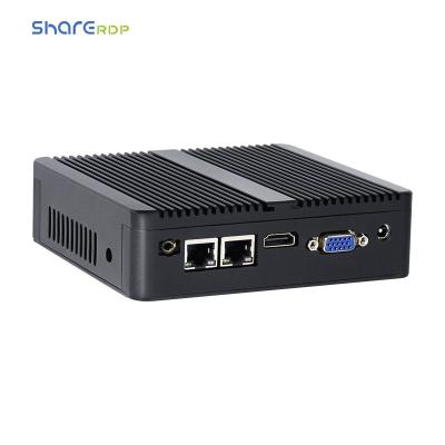 China For Business Premises Eglobal 4 Core 4 Wires Barebone System Custom Embedded 2Lan 2COM N2840 Mini PC Fanless Android Linux Panel Mini PC Embedded for sale