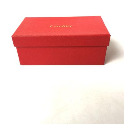 China Red color paper box handmade luxury paper gift box for shoes packing for sale