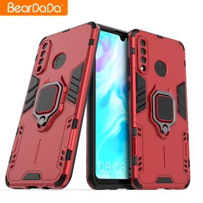 China Original 360 Ring Shockproof Magnetic Strong Silicone Eco Cover For Huawei P30 LITE Military Hybrid Shockproof Matte Case 2 in 1 for sale