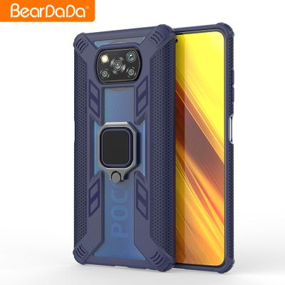 China 2020 Shockproof Best Magnetic Ring Holder Car Holder Case Selling TPU PC Phone Case For Xiaomi Poco X3 NFC for sale