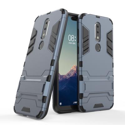 China Armor shockproof mobile kickstand back cover case hybrid case for Nokia x6 for sale