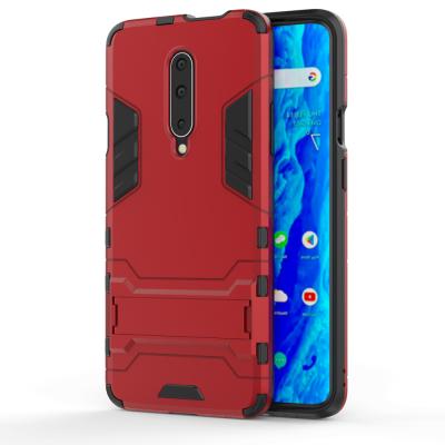 China Kickstand Shockproof Protective Bumper Case For Oneplus 7 Tpu PC Cover For 1+7 Case for sale