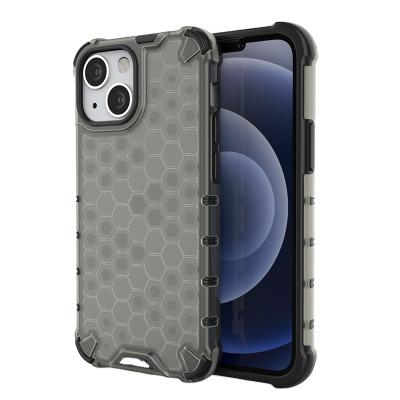 China Anti-falling Honeycomb Mobile Case Shock Resist Clear Phone Case For iPhone 13 MINI Full Protection 360 Mobile Cover for sale