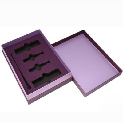 China Recycled Materials Luxury Gold Foil Stamping Cosmetic Gift Box With Inner EVA for sale