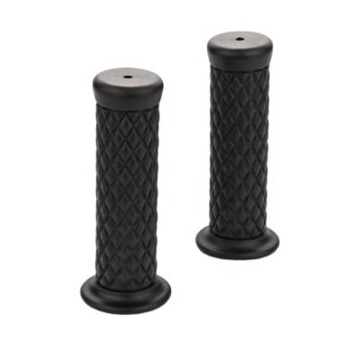 China XINLI Vintage Motorcycle Parts XL-454 Diamond Pattern Vintage Style Universal Motorcycle Grip Rubber Grips for sale