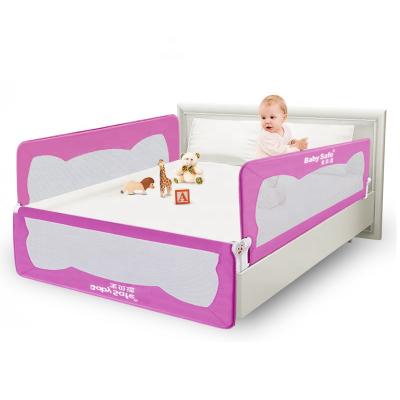 China ABS+Metal+Cloth Design Kids Protective Bed Rails Baby Safety Products Crib Rail for sale