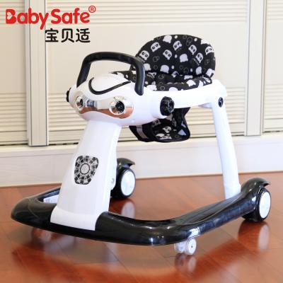 China Metal+PP+Fabric+soft cotton Babysafe foldable speed control baby educational single walker with adjustable seat for sale