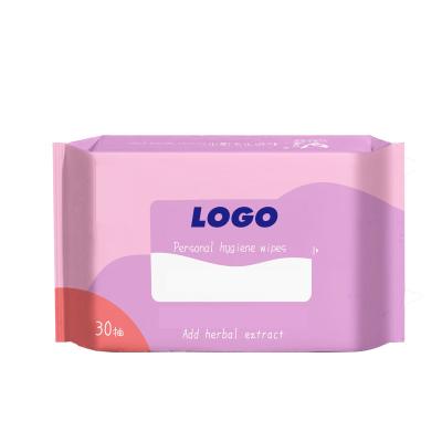 China Custom Private Label Feminine Hygiene Cleaning Wipes For Women Biodegradable Factory Based Hypoallergenic for sale