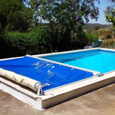 China Easy Install Durable Outdoor PVC Dust Proof Swimming Pool Cover PVC Tarpaulin Vinyl Coated Swimming Pool Cover for sale