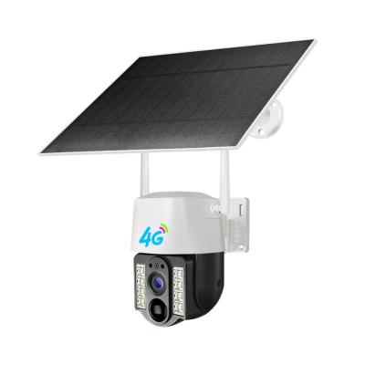 China Human Motion Tracking H.265 IP66 1080P Wireless Solar Power IP66 1080P Camera CCTV V380 Wireless Solar IP PTZ 4G Camera New Outdoor for sale