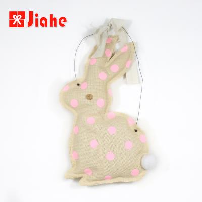 China Best Selling Canvas Hanging Easter Products Craft Bunny Rabbit Easter Decoration for sale