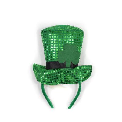 China Popular Wholesale Decoration St Patrick's Day Fabric Festival Items Hair Band Headband for sale