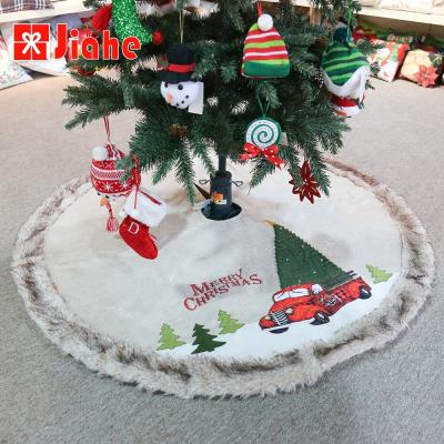 China Christmas Tree Decoration Canvas Skirt Canvas Wholesale Canton Market for sale