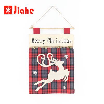 China New Christmas pattern felt hanging flag crismas decoration for sale