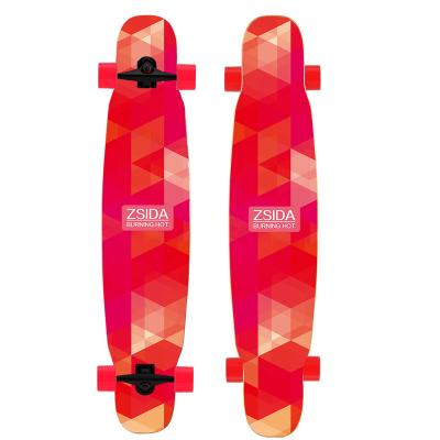 China Hot youth factory sales modern design outdoor sports road maple dance board for tools walking four wheel long skateboard for sale