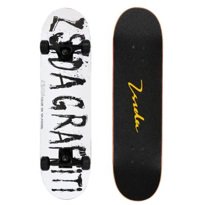 China Hot sale factory wholesale price 7 floor 4 wheel maple board skateboard kids youth and adults outdoor sporting goods for sale