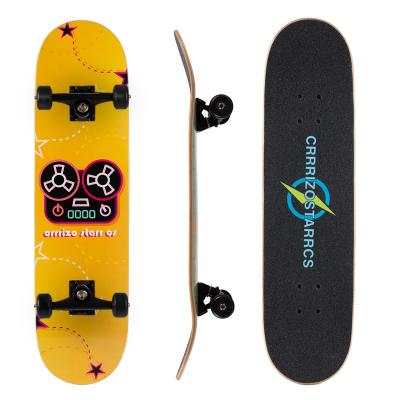 China Youth Customized Art Painting Printing Road Brush Professional Street Cool Short Skateboard for sale