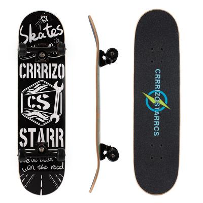 China 2021 New Youth Chinese Style Dual Tilt 7-Layer Deck Maple Four Wheel Skateboard Suitable For Road Brushing for sale