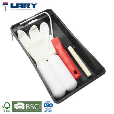 China LARY Mini Paint Roller and Tray Set Paint Roller Tool Kit for sale