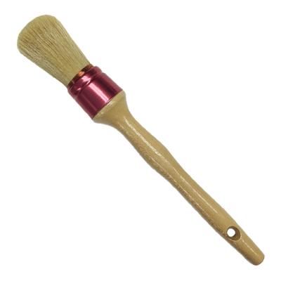 China Varnished Wooden Round Brush Amazon Handle Round Paintbrush for sale