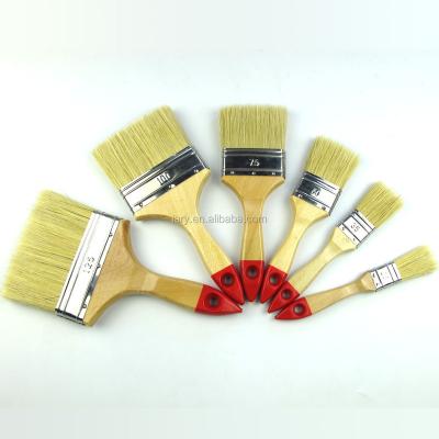 China Brush Bangladesh Tapered Blended Filament Hog Hair Brush Wood Handle for sale