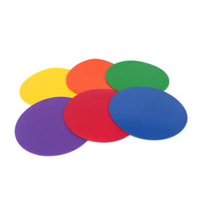 China Sports Training Colorful PVC Circle Mat Sports Training Thin Plastic Mat for sale