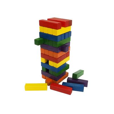 China Teaching aid GD- 17*17*68mm wooden domino of 6 color stackers, 18 pcs/pc for sale