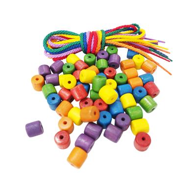 China Mixed Symmetry GD Fun 12mm- Wooden Lacing Beads/Building Block/Colorful Lacing Wooden Beads for sale