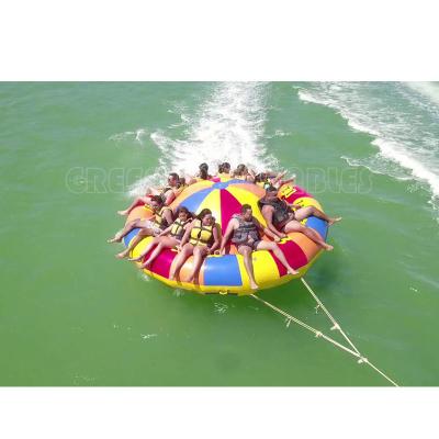 중국 Factory price inflatable disco boat towable, commercial grade inflatable disco boat water toy for sale 판매용