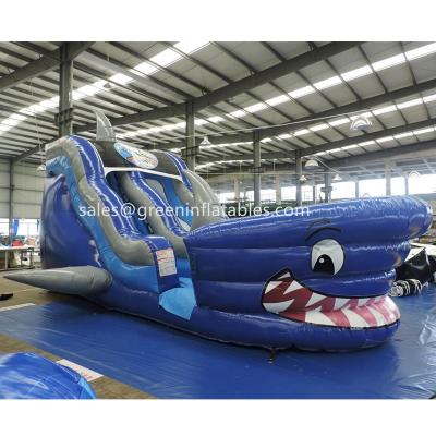 China Professional supplier giant shark inflatable water slide jumping water slide for adult zu verkaufen