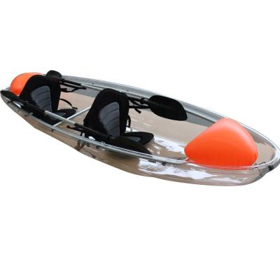 China Factory wholesale 2 person Fishing Clear Inflatable Kayak 2 Person Transparent Kayaks with Paddles Te koop