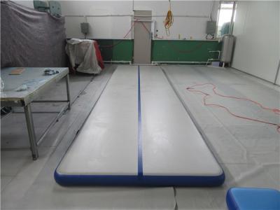 China White Top Large Inflatable Air Track 10cm DWF And PVC Material Silk Printing for sale