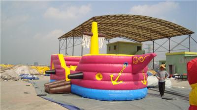 China Comfy Pirate Ship Kids Jumping Castle Slide Combo 5-15 Minutes Inflate Time for sale