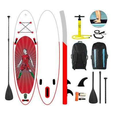 China 2022 new design inflatable stand up padlle board soft top air inflate sup paddle board with fins Te koop