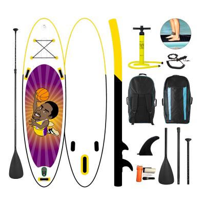 China 2022 new design inflatable stand up padlle board soft top air inflate sup paddle board with fins Te koop