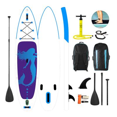 중국 2022 WOVEN DROP STITCH  new design inflatable stand up padlle board soft top air inflate sup paddle board with fins 판매용