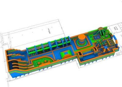 中国 紫外線抵抗の爆発の普及した設計の跳躍の城の屋内運動場 販売のため