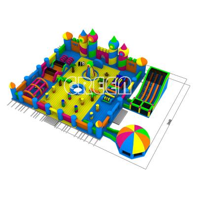 中国 Big bouncer america giant adventure inflatable bounce house castle park 販売のため