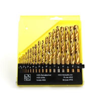 China High Quality Hot Selling Metal Drilling Factory HSS 25PCS Drill Bits Box Set Titanium Plastic Box for sale